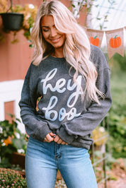 Round Neck Dropped Shoulder Letter Graphic Sweatshirt | Sweatshirts Daverri Fashions