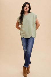 Annie Wear Distressed Raw Hem Straight Leg Cropped Jeans | Daverri Fashions