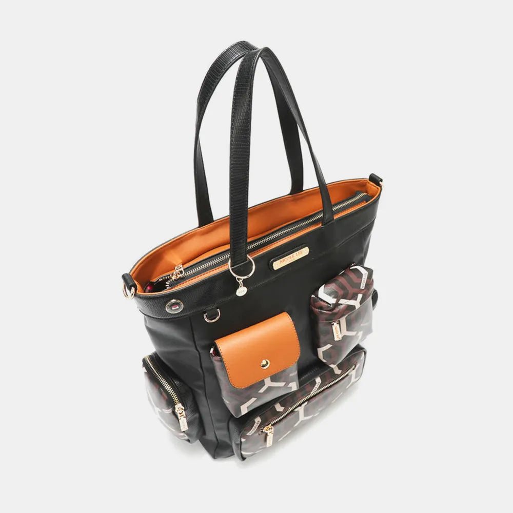 Geometric Pattern Tote Bag | Totes Daverri Fashions
