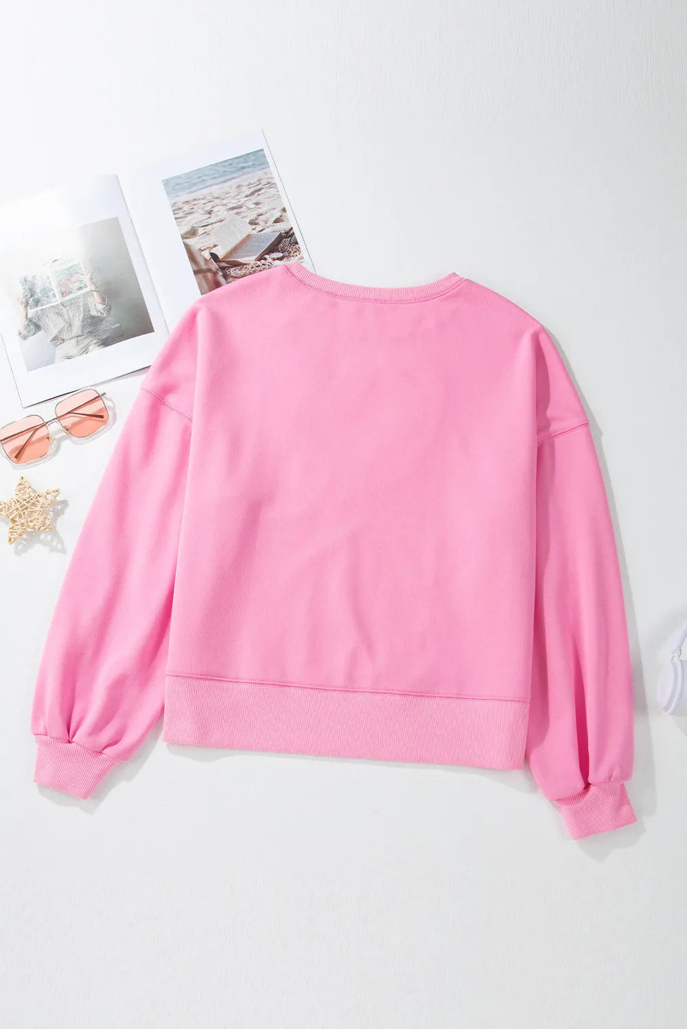 Football & Letter Round Neck Long Sleeve Sweatshirt | Sweatshirts Daverri Fashions