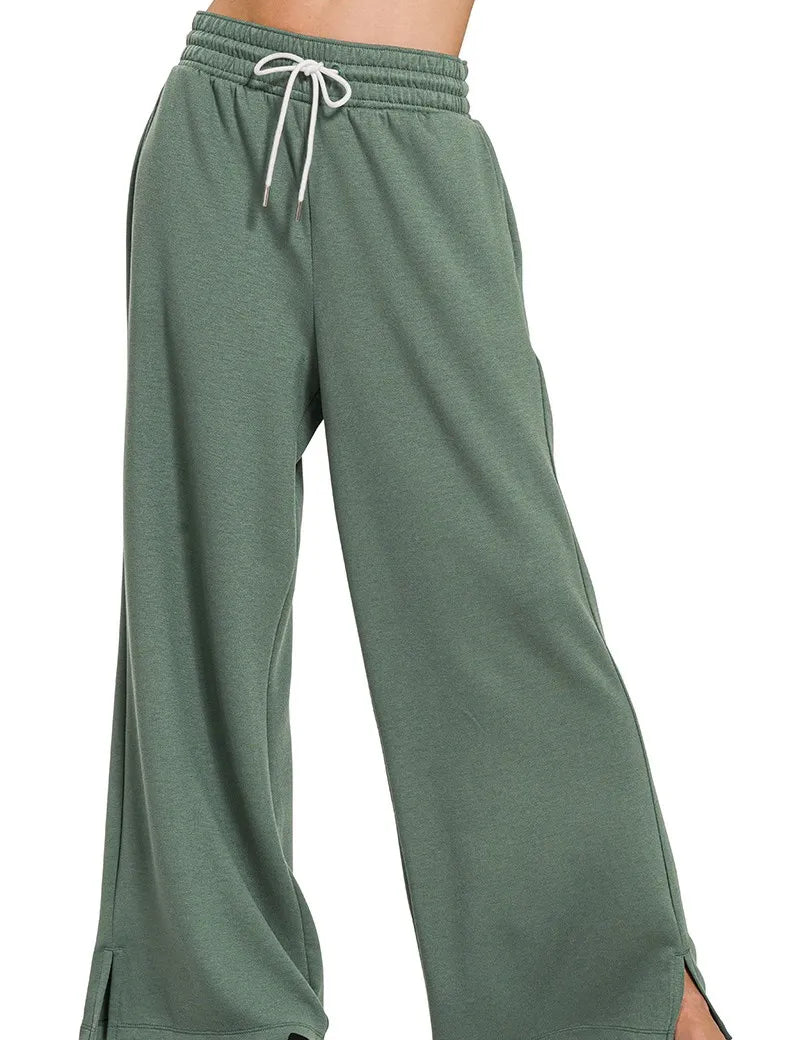 DK FOREST Zenana Scuba Drawstring Pants Dk Forest | Loungewear Bottoms Daverri Fashions