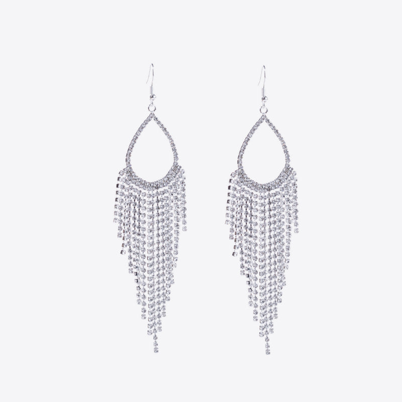 Glam Drop Crystal Waterfall Dangle Earrings | Earrings Daverri Fashions
