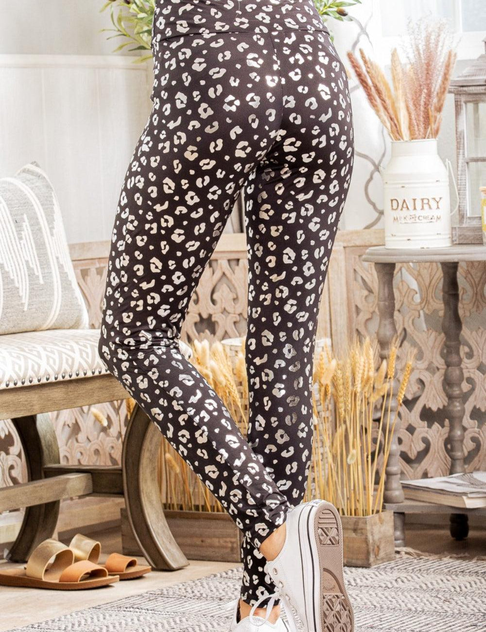 Heimish Full Size Leopard High Waist Leggings | Daverri Fashions