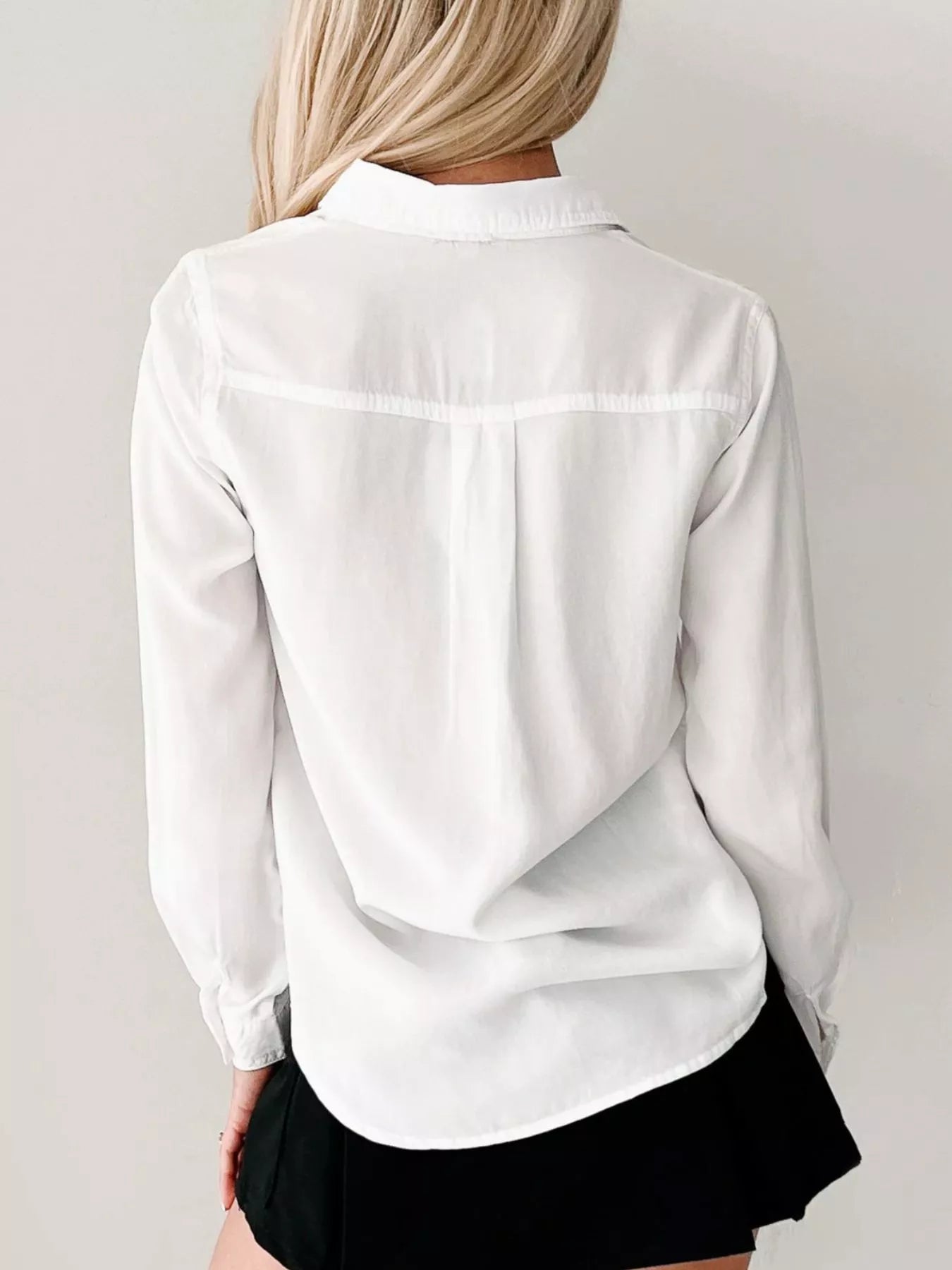 Button-Down Collared Neck Denim Shirt | Shirts Daverri Fashions
