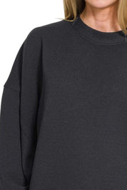 Zenana Ribbed Balloon Sleeve Sweatshirt | Sweatshirts Daverri Fashions