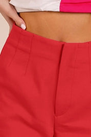 BiBi Cherry Bandless Tailored Shorts | Shorts Daverri Fashions