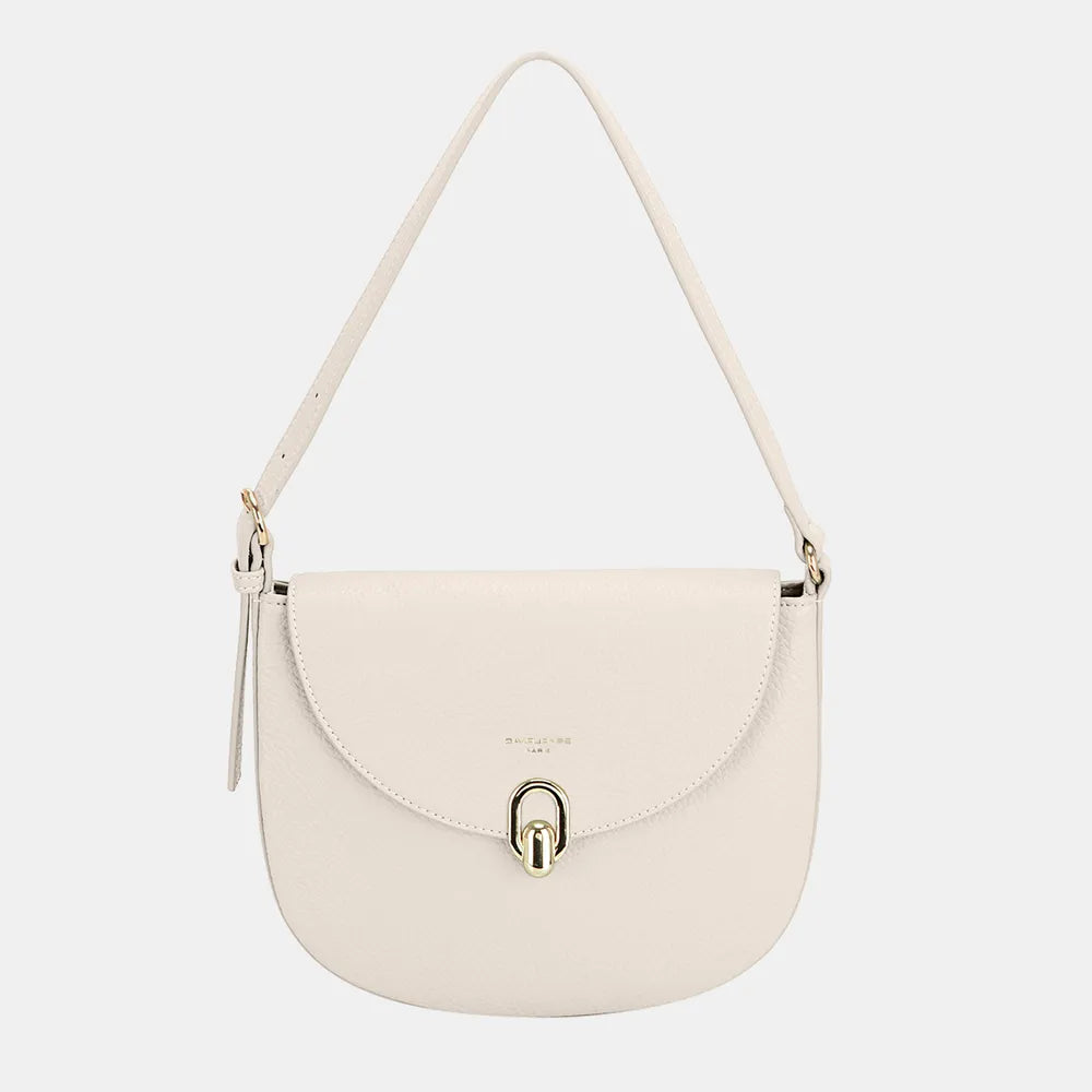 Ivory One Size David Jones Metal Buckle Shoulder Bag | Handbags Daverri Fashions