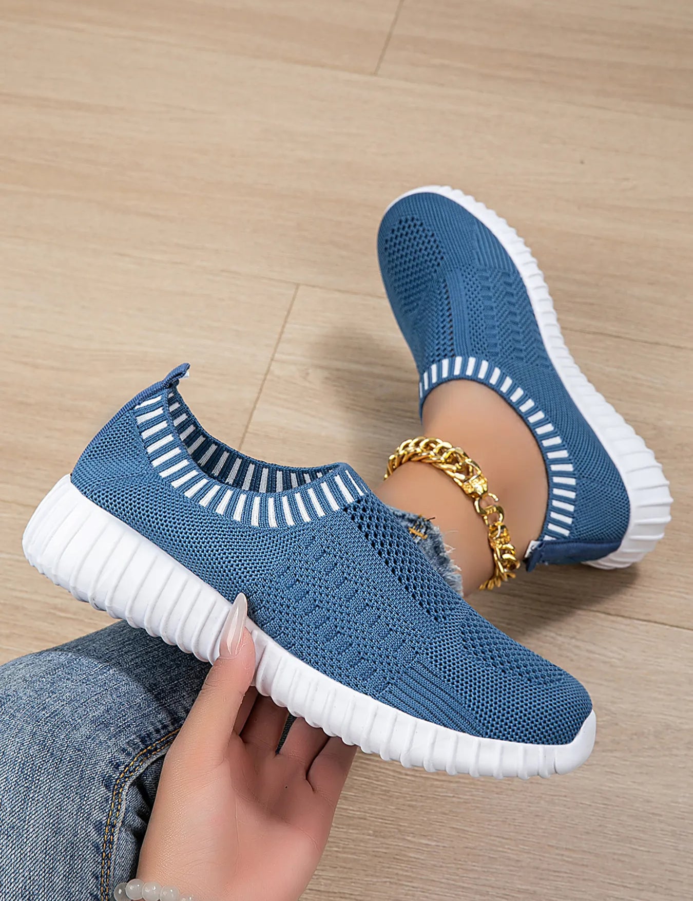 Breathable Knit Slip-On Athletic Sneakers | Sneakers Daverri Fashions
