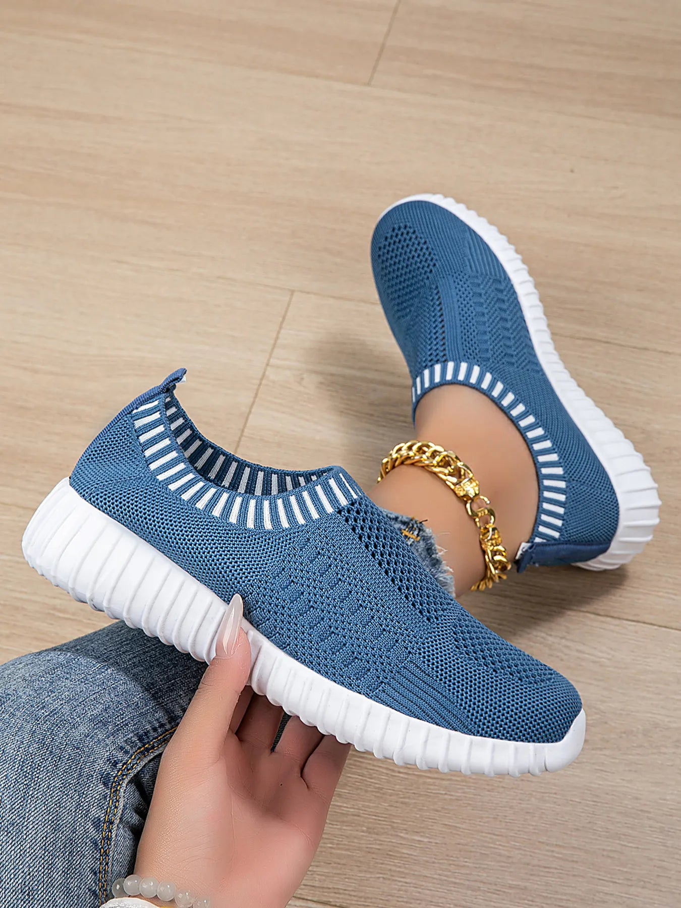 Breathable Knit Slip-On Athletic Sneakers | Sneakers Daverri Fashions