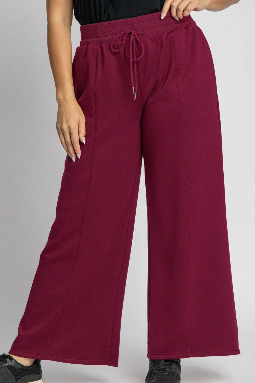 Umgee Full Size Drawstring Wide Leg Pants with Pockets | Daverri Fashions