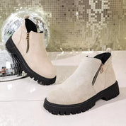 Bria Round Toe Side Zip Ankle Boots | Boots Daverri Fashions