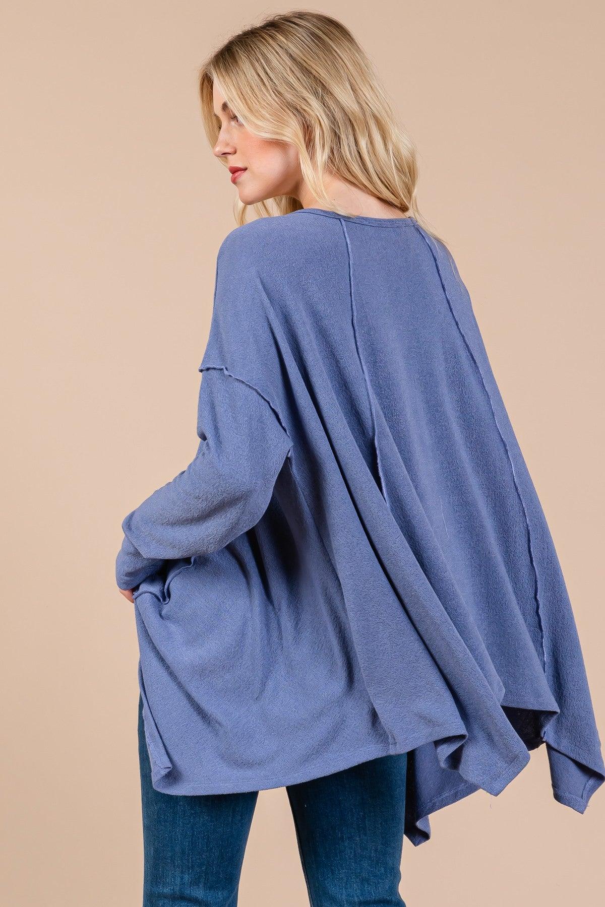 Ces Femme Asymmetrical Long Sleeve top | Tops Daverri Fashions