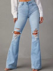 Distressed Jeans with Pockets | Jeans Daverri Fashions