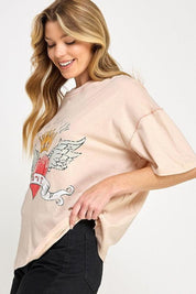 SAGE+FIG Love-Inpired Graphic Oversized T-Shirt | T-Shirts Daverri Fashions