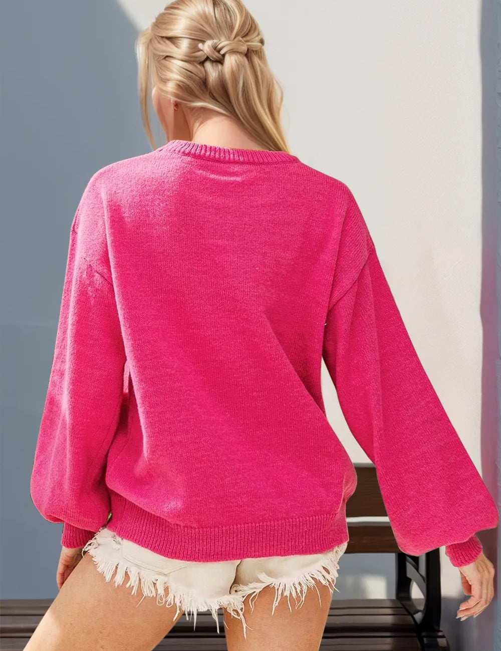 Double Take Full Size Sequin Nutcracker Long Sleeve Sweater | Sweaters Daverri Fashions