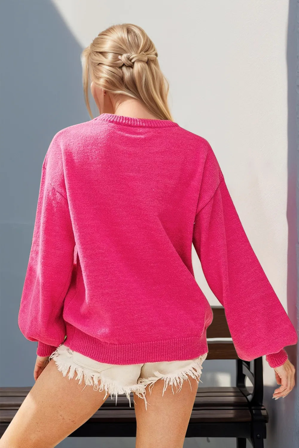 Double Take Full Size Sequin Nutcracker Long Sleeve Sweater | Sweaters Daverri Fashions