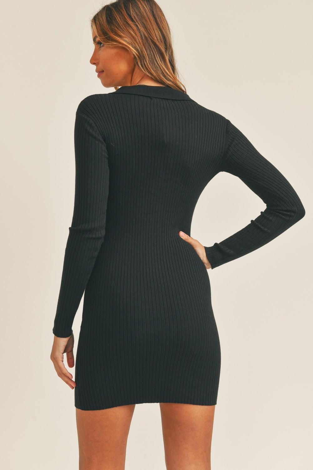 Mable Button Up Ribbed Mini Shirt Dress | Daverri Fashions