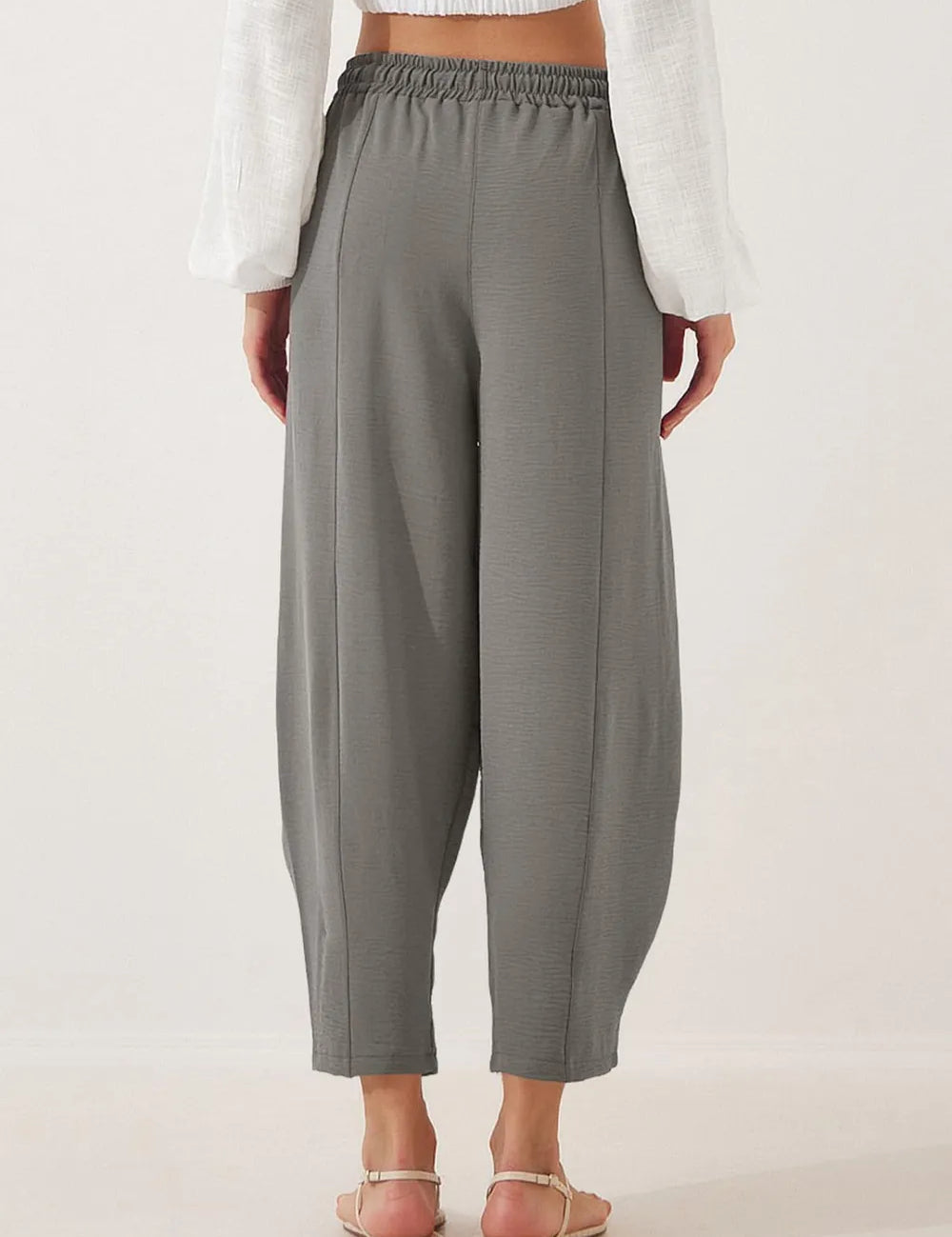 Full Size Drawstring Cropped Jogger Pants Plus Size | Pants Daverri Fashions