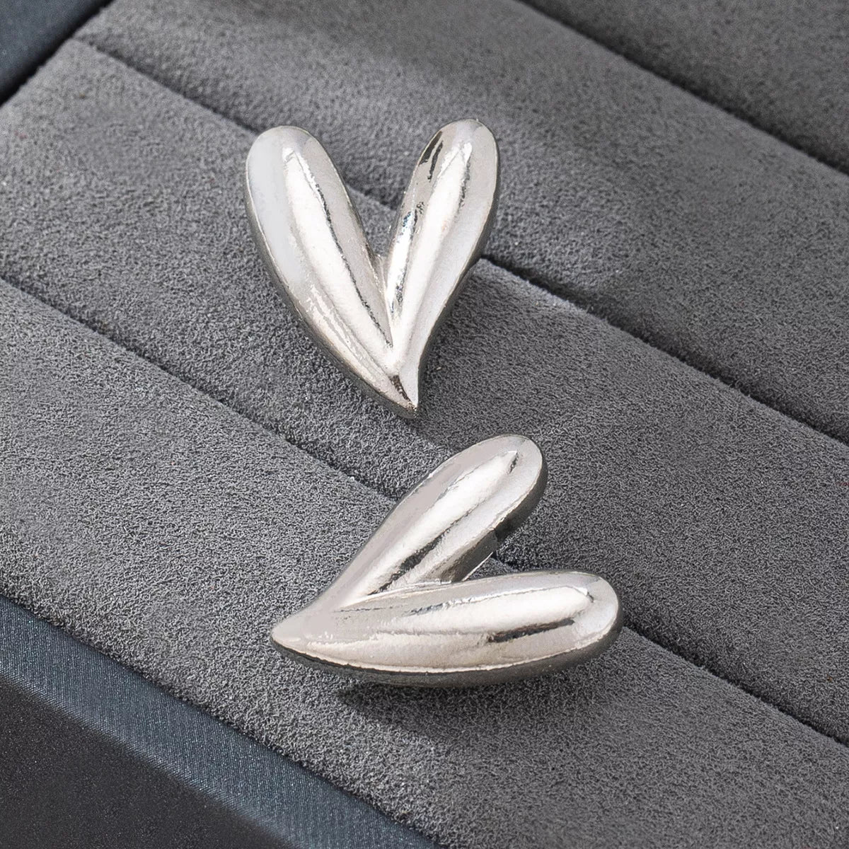 4 Pair Heart Stud Earrings | Earrings Daverri Fashions