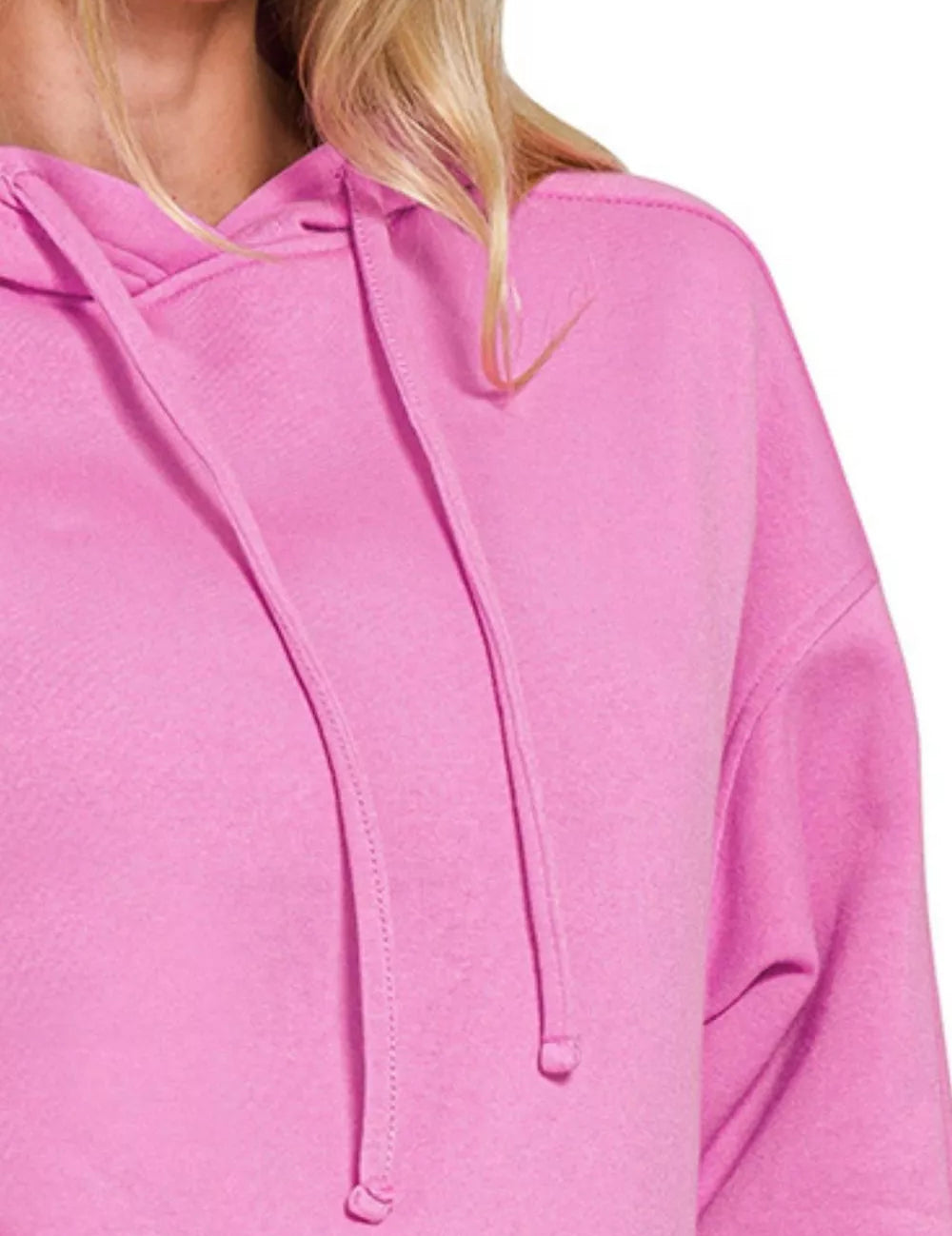 Zenana Drawstring Relaxed Fit Fleece Hoodie | Hoodies Daverri Fashions