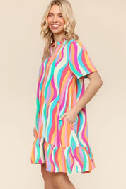 Haptics Tiered Woven Ruffle Hem Dress | Knee Length Dresses Daverri Fashions