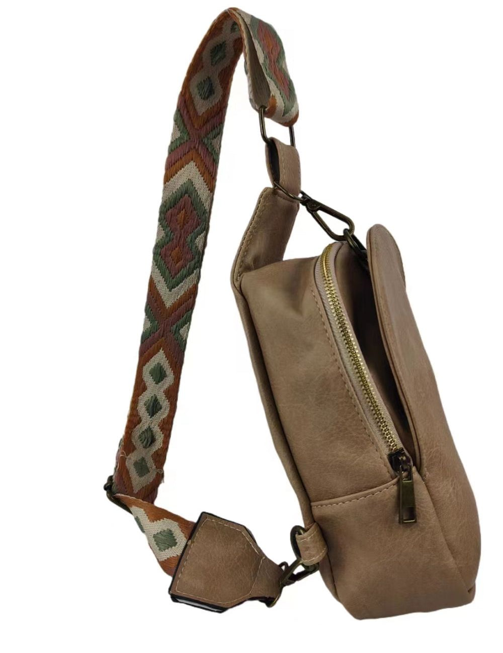 Abstract Pattern Adjustable Strap Vegan Leather Sling Bag | Cross Body Bags Daverri Fashions