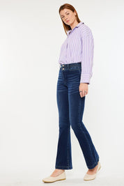 Kancan High Rise Double Waistband Flare Jeans | Daverri Fashions
