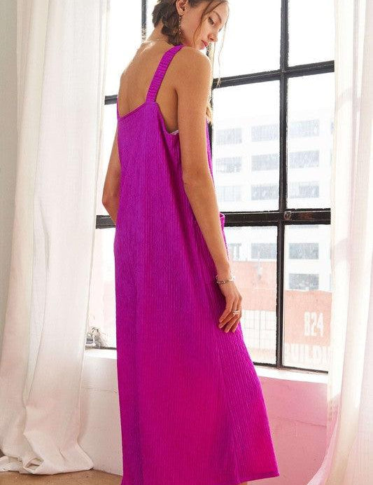 ADORA Textured Wide-Leg Jumpsuit | Jumpsuits Daverri Fashions