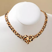 Leopard Heart Chain Necklace | Necklaces Daverri Fashions