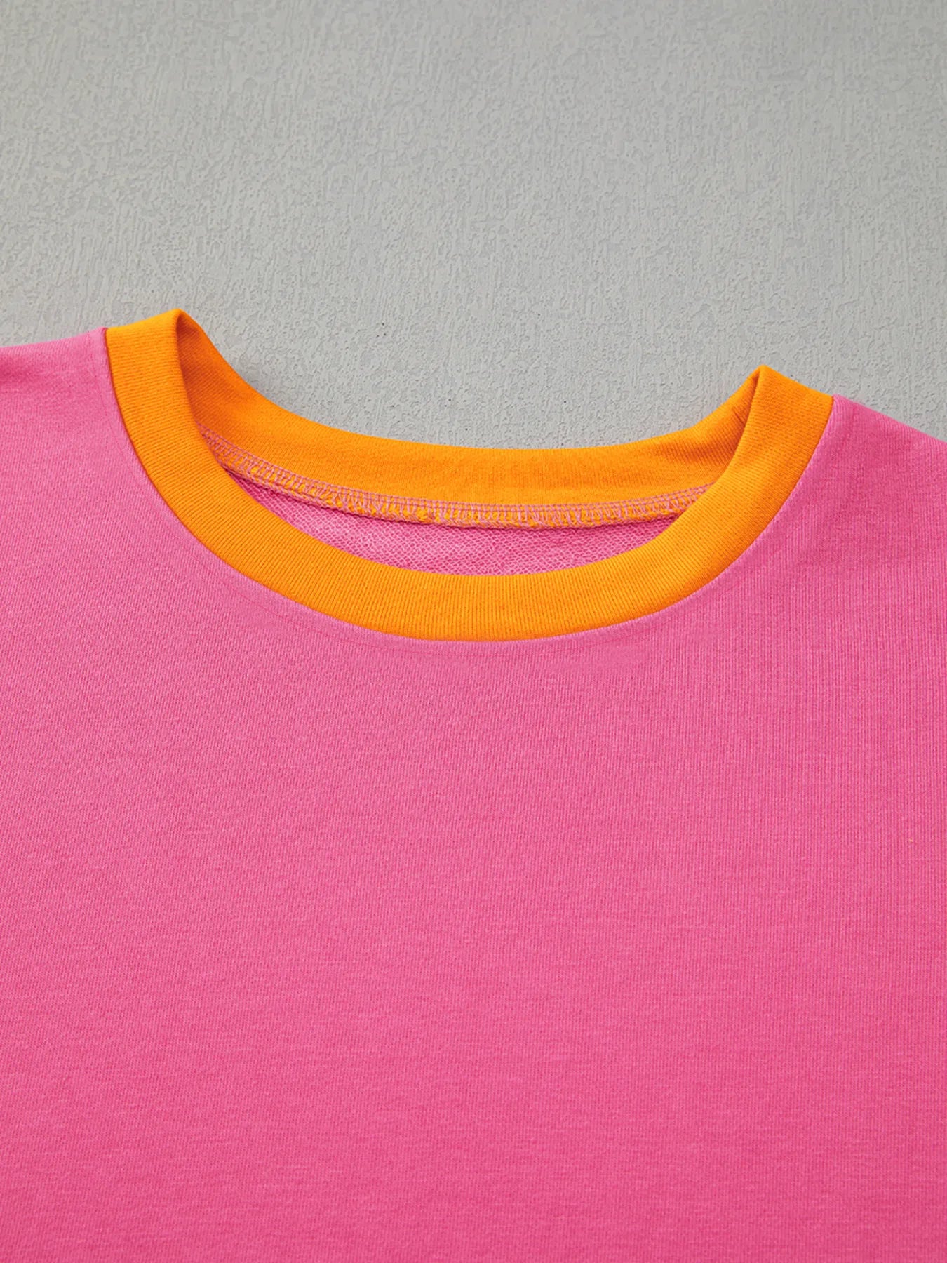 Color Block Round Neck Top and Pants Set | Loungewear Sets Daverri Fashions