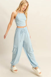 HYFVE Crop Top and Cargo Pants Set | Outfit Sets Daverri Fashions