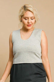 Umgee Full Size Scoop Neck Cropped Tank | Tank Tops Daverri Fashions