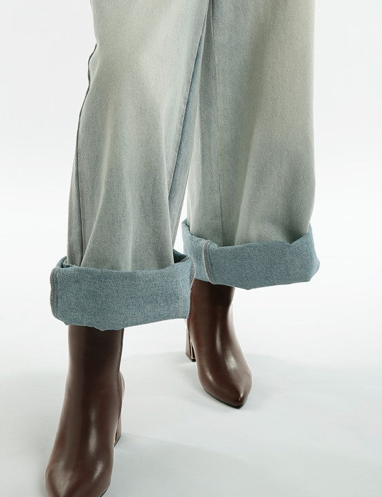 Kaira Metallic Accent Heel High Ankle Boots | Boots Daverri Fashions