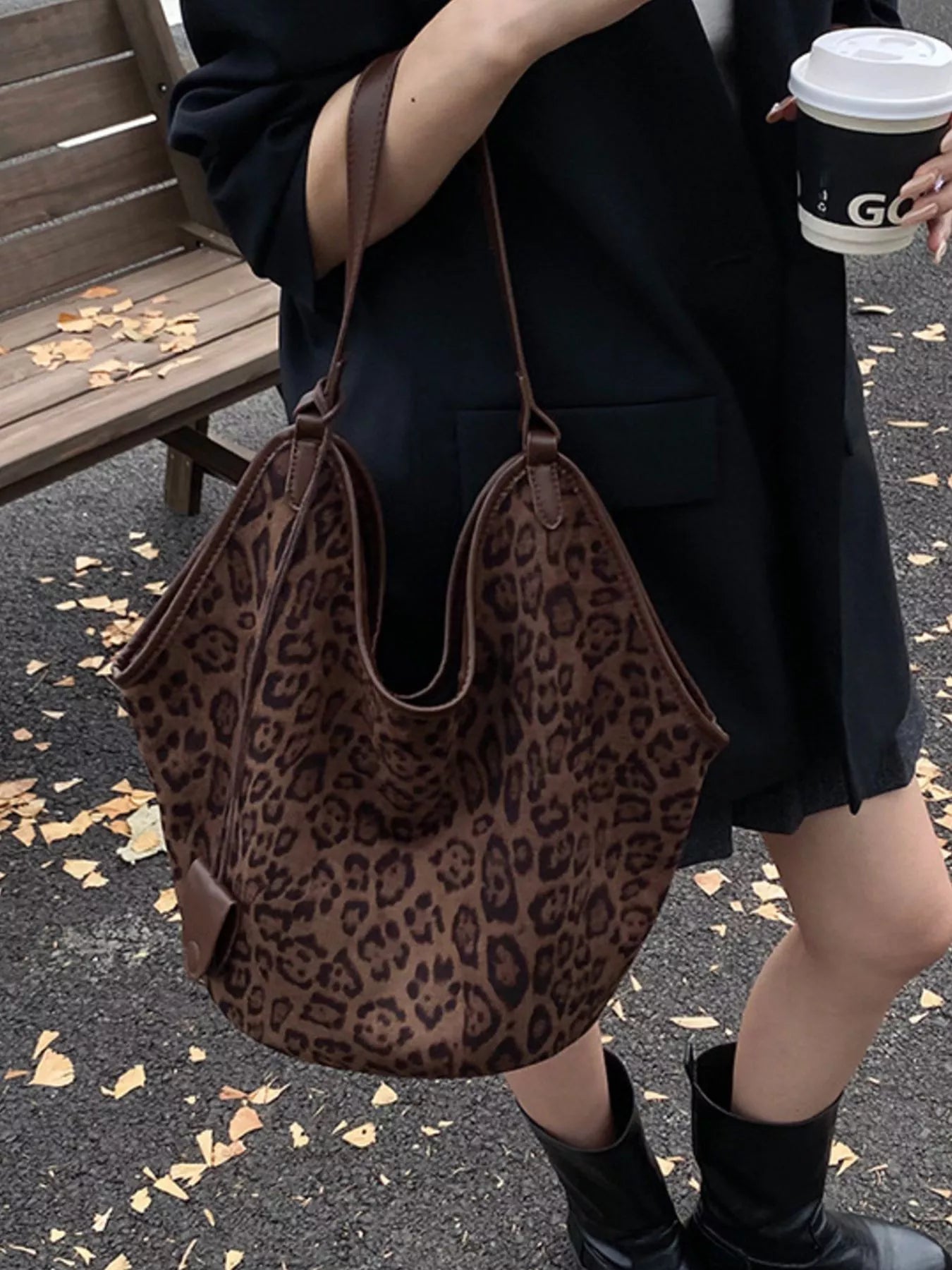 Leopard Print Large Tote Bag | Tote Bags Daverri Fashions