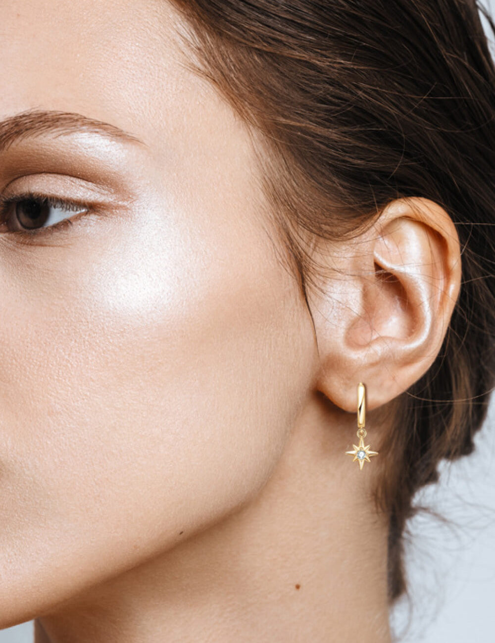 Moissanite Star Drop Earrings | Earrings Daverri Fashions