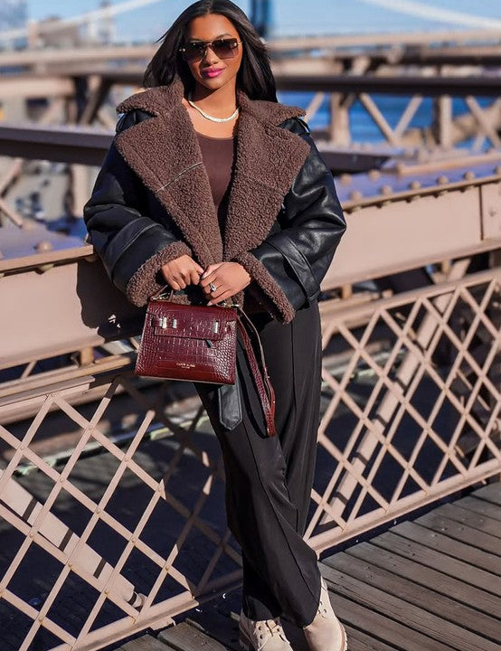 Madoka Fur Collar Chunky Ankle Boots | Boots Daverri Fashions