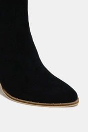 Beast Fashion Suede Point Toe Ankle Booties | Boots Daverri Fashions