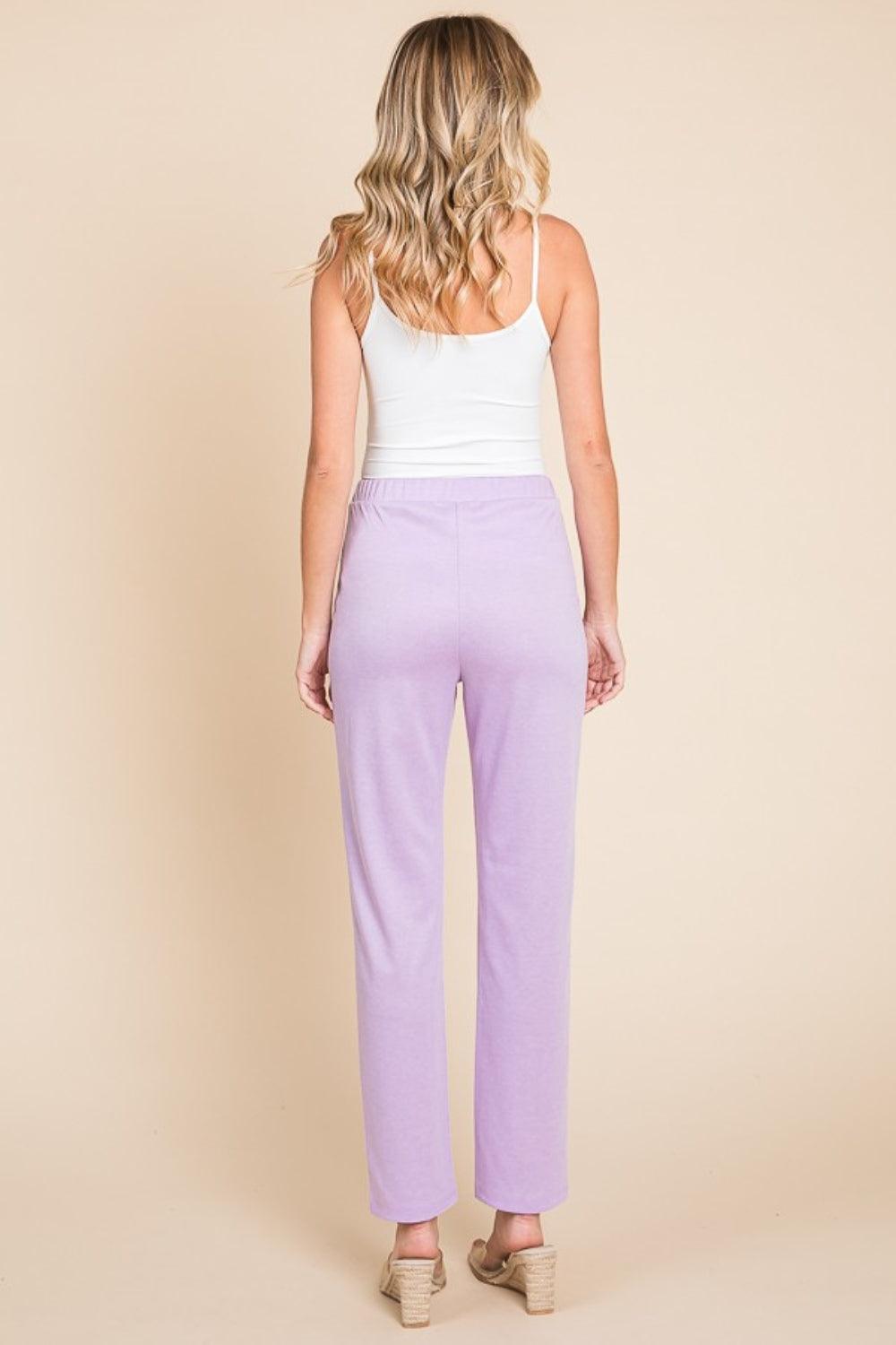 Culture Code Full Size Pin Tuck Detail Slim Pants | Pants Daverri Fashions