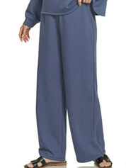 Zenana Scuba Crewneck Sweatshirt and Pants Set | Daverri Fashions