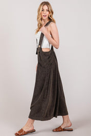 SAGE + FIG Full Size Wide Strap Wide Leg Overalls | Daverri Fashions