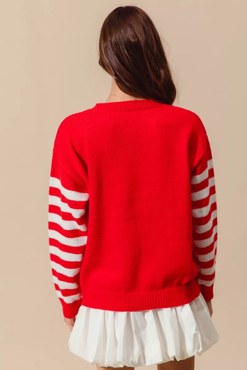 SO ME Christmas Snowflake Crochet Embellished Sweater | Sweaters Daverri Fashions