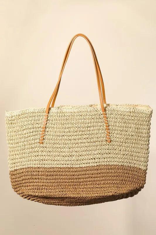 Ta one size Fame Straw Braided Beach Tote Bag | Tote Bags Daverri Fashions