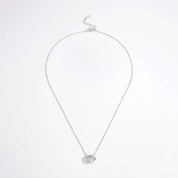 925 Sterling Silver Inlaid Zircon Heart Necklace | Silver Necklaces Daverri Fashions