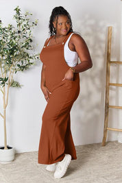 Double Take Full Size Wide Strap Overall with Pockets | Overalls Daverri Fashions