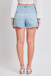 YMI Jeanswear Distressed Frayed Hem Denim Shorts | Denim Shorts Daverri Fashions