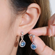 1 Carat Moissanite 925 Sterling Silver Earrings | Earrings Daverri Fashions