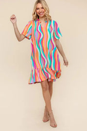 Haptics Tiered Woven Ruffle Hem Dress | Knee Length Dresses Daverri Fashions