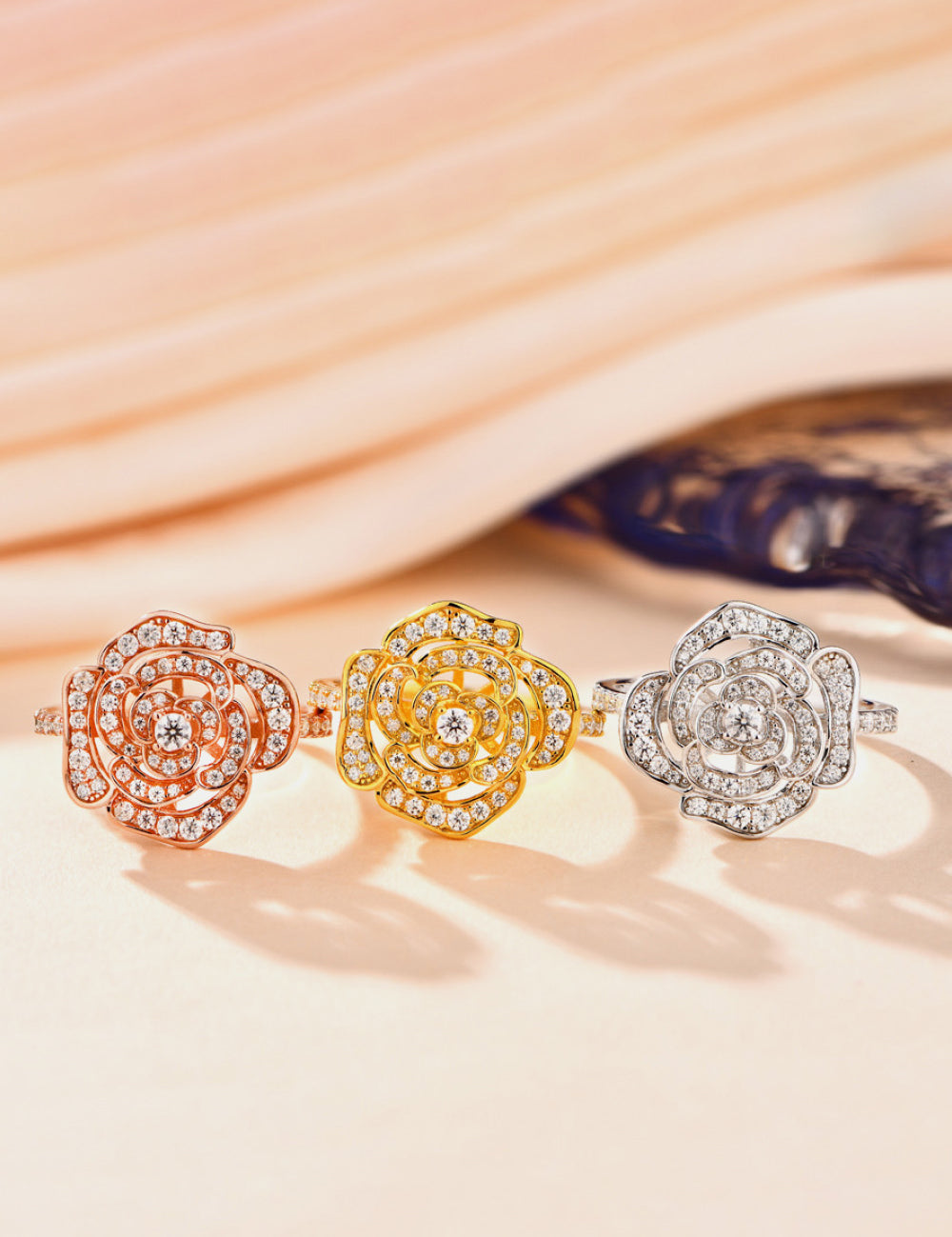 Moissanite Flower Shape Ring | Rings Daverri Fashions