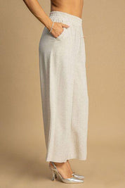 Umgee Full Size High Waisted Embellished Linen Pants Plus Size | Pants Daverri Fashions
