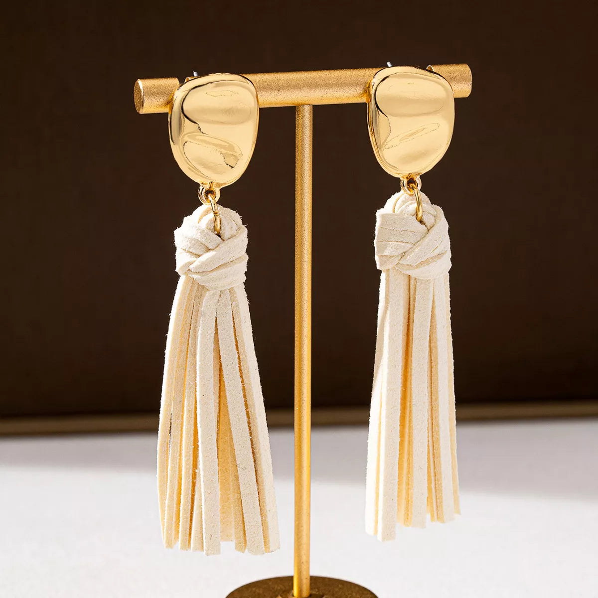 18K Gold-Plated Tassel Earrings | Earrings Daverri Fashions